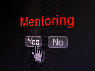 Image showing Education concept: Mentoring on digital computer screen