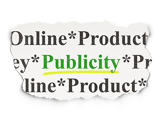 Image showing Marketing concept: Publicity on Paper background