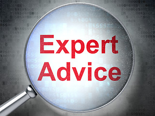 Image showing Law concept: Expert Advice with optical glass