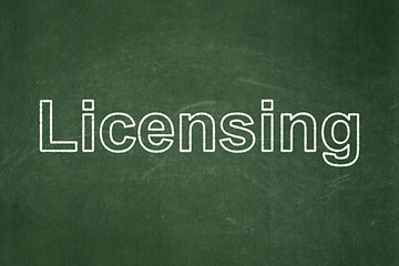 Image showing Law concept: Licensing on chalkboard background