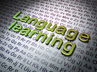 Image showing Education concept:  Language Learning on Alphabet background