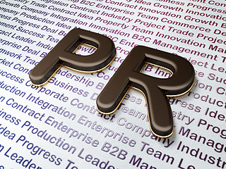 Image showing Marketing concept:  PR on Business background