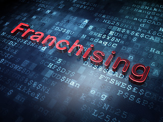 Image showing Finance concept: Red Franchising on digital background