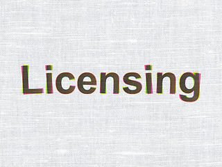 Image showing Law concept: Licensing on fabric texture background