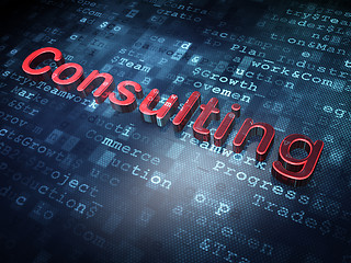 Image showing Business concept: Red Consulting on digital background