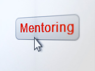 Image showing Education concept: Mentoring on digital button background