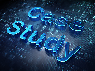 Image showing Education concept: Blue Case Study on digital background