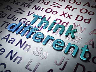 Image showing Education concept:  Think Different on Alphabet background