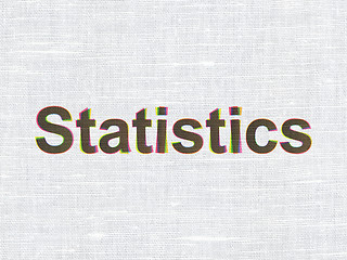 Image showing Finance concept: Statistics on fabric texture background