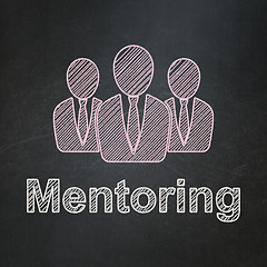 Image showing Education concept: Business People and Mentoring on chalkboard background