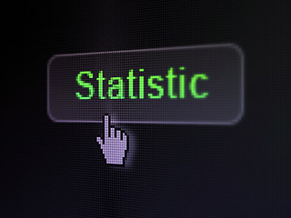 Image showing Finance concept: Statistics on digital button background