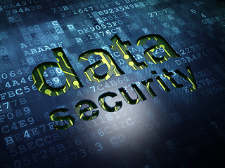 Image showing Protection concept: Data Security on digital screen background