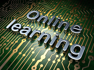 Image showing Education concept: Online Learning on circuit board background