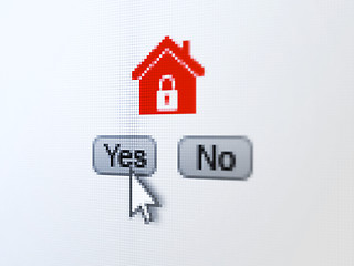 Image showing Business concept: Home on digital computer screen