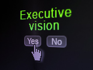 Image showing Finance concept: Executive Vision on digital computer screen