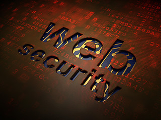 Image showing Web development concept: Web Security on digital screen background