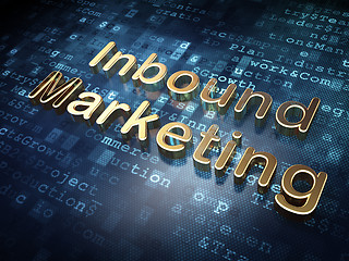 Image showing Business concept: Golden Inbound Marketing on digital background