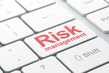 Image showing Business concept: Risk Management on computer keyboard background