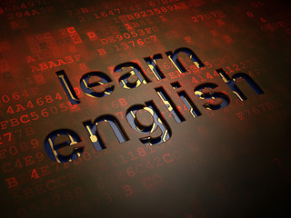 Image showing Education concept: Learn English on digital screen background