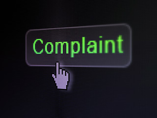 Image showing Law concept: Complaint on digital button background