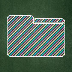 Image showing Business concept: Folder on chalkboard background
