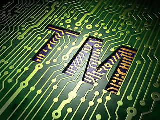 Image showing Law concept: Trademark on circuit board background