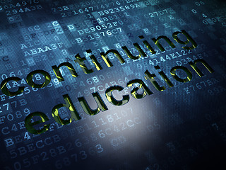 Image showing Education concept: Continuing Education on digital screen background