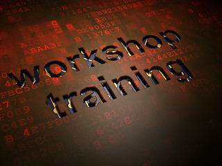 Image showing Education concept: Workshop Training on digital screen background