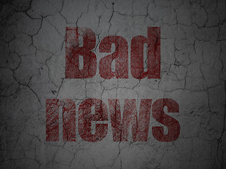 Image showing News concept: Bad News on grunge wall background