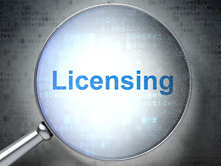 Image showing Law concept: Licensing with optical glass