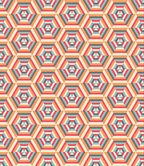 Image showing Retro geometric hexagon pattern