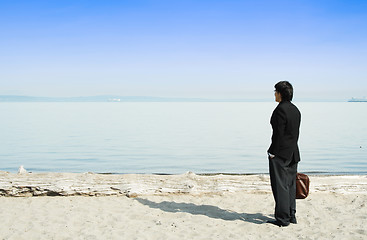 Image showing Relaxing businessman