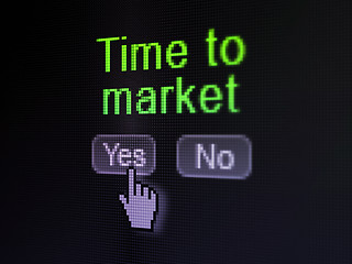 Image showing Time concept: Time to Market on digital computer screen