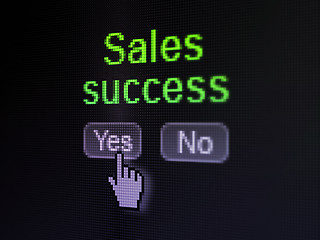 Image showing : Sales Success on digital computer screen