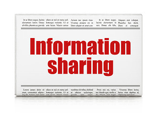 Image showing Information concept: newspaper headline Information Sharing