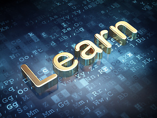 Image showing Education concept: Golden Learn on digital background