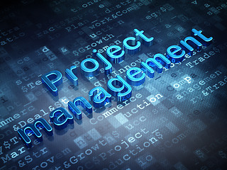Image showing Finance concept: Blue Project Management on digital background