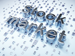 Image showing Finance concept: Silver Stock Market on digital background