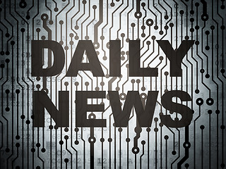 Image showing News concept: circuit board with Daily News