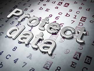 Image showing Privacy concept:  Protect Data on Hexadecimal Code background