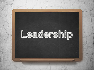 Image showing Business concept: Leadership on chalkboard background