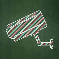 Image showing Security concept: Cctv Camera on chalkboard background