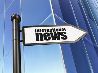 Image showing News concept: sign International News on Building background