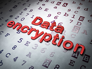 Image showing Safety concept:  Data Encryption on Hexadecimal Code background