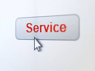 Image showing Business concept: Service on digital button background
