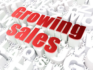 Image showing Finance concept: Growing Sales on alphabet background