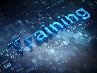 Image showing Education concept: Blue Training on digital background