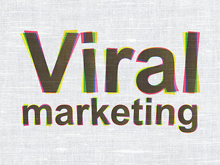 Image showing Marketing concept: Viral Marketing on fabric texture background