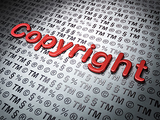 Image showing Law concept:  Copyright on Law background