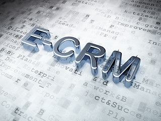 Image showing Business concept: Silver E-CRM on digital background